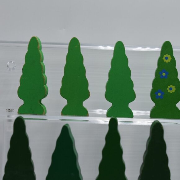 Lot of 25 Wooden Pine Trees and Spiral Trees 2" Evergreen for Train Playset - Picture 4 of 9